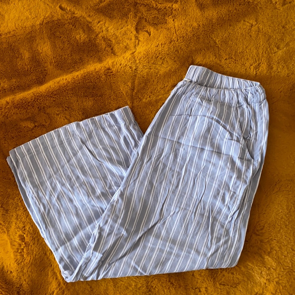 Baby Blue & White Stripped Pants